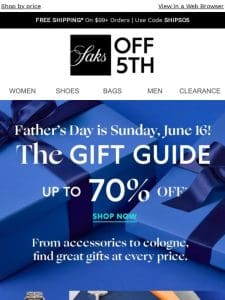 Get ready for Father’s Day with gifts up to 70% OFF
