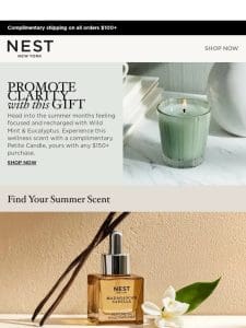 Get ready for summer + complimentary candle
