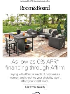 Get your dream outdoor space now with financing as low as 0% APR