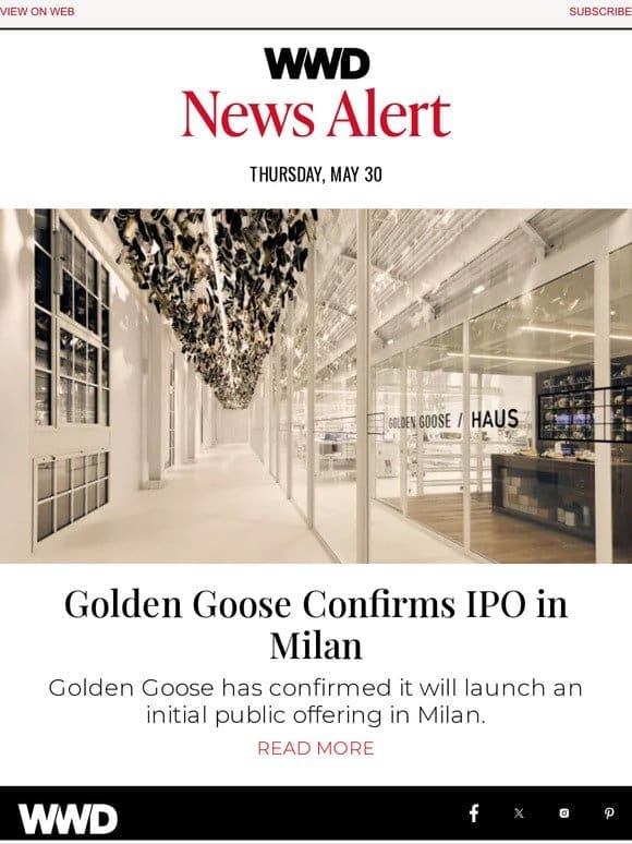 Golden Goose Confirms IPO in Milan