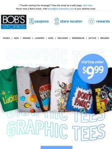 Graphic Tees Starting Under $9.99!!