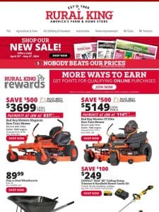 Grow Your Savings: Deals on DeWALT， Bad Boy Mowers as Low as $85.88/Month* & 20% Off Nozzles & Watering Wands!