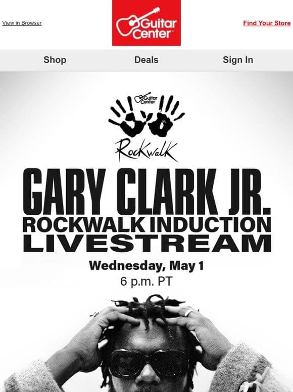 Guitar Center is inducting Gary Clark Jr. into the Rockwalk