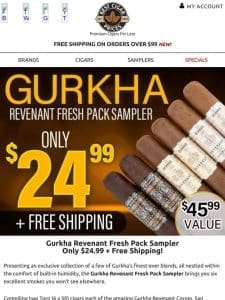 Gurkha Revenant Fresh Pack Sampler Only $24.99 + Free Shipping