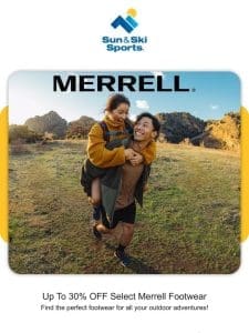 HOT DEALS Up to 30% OFF Merrell Shoes