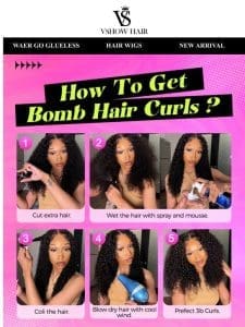 HOW To Get Bomb Hair Curls？??