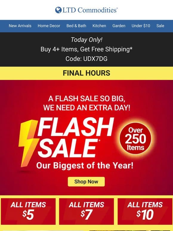 HURRY! Biggest Flash Sale Ends @ Midnight!