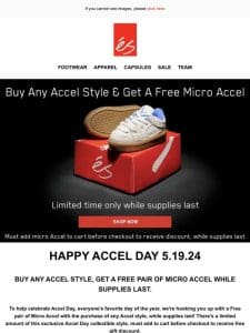 Happy Accel Day! Free Pair Of Micro Accel With Purchase Of Any Accel Collection Style While Supplies Last