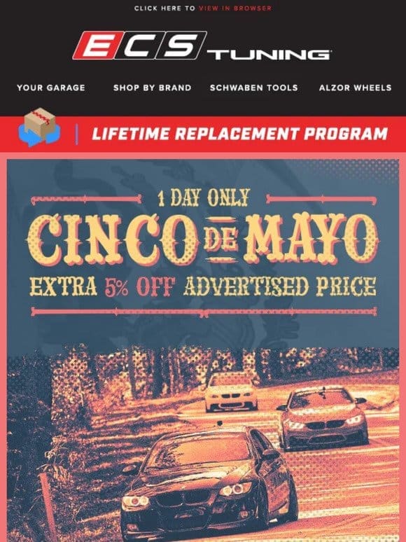 Happy Cinco De Mayo – Today Only Save an Extra 5% using code CINCO