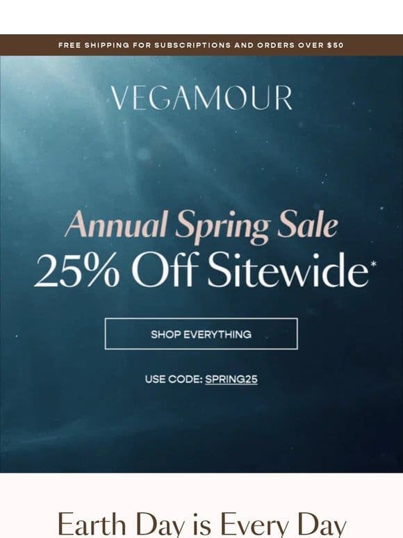 Happy Earth Day! Here’s 25% off