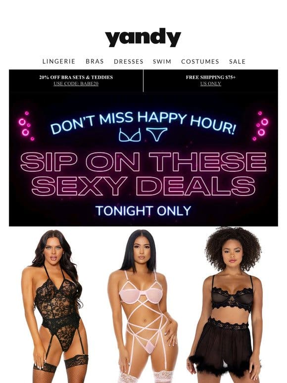 Happy Hour Deal: Sexy Lingerie Under $8