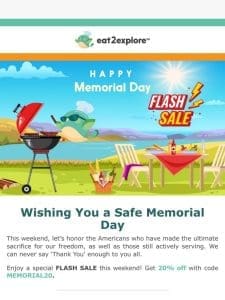 Happy Memorial Day – FLASH SALE