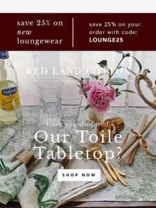 Have You Shopped New Toile Tabletop?