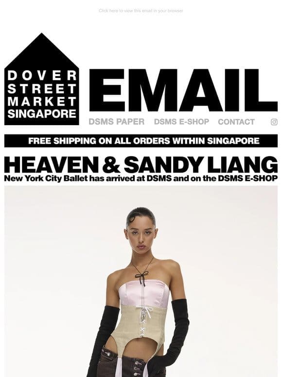 Heaven & Sandy Liang New York City Ballet has arrived at Dover Street Market Singapore and on the DSMS E-SHOP