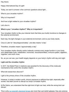 How is light related to your circadian rhythm?