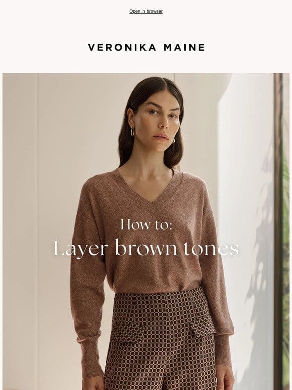 How to: layer brown tones