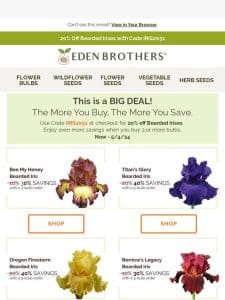 Huge Bearded Iris Savings