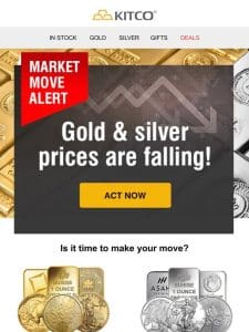 Huge drop on Gold and Silver prices.