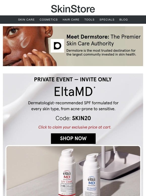 ICYMI: An exclusive price on EltaMD at Dermstore