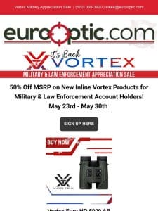 IT’S BACK: Vortex Military & Law Enforcement Appreciation Sale