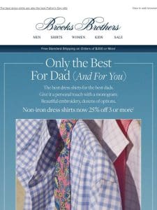 Iconic non-iron dress shirts: 25% off 3 or more