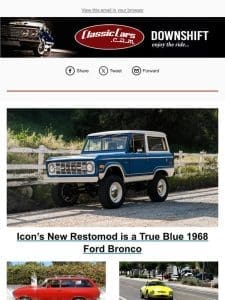 Icon’s New Restomod is a True Blue 1968 Ford Bronco