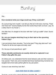 If your dogs could talk， what would they say?