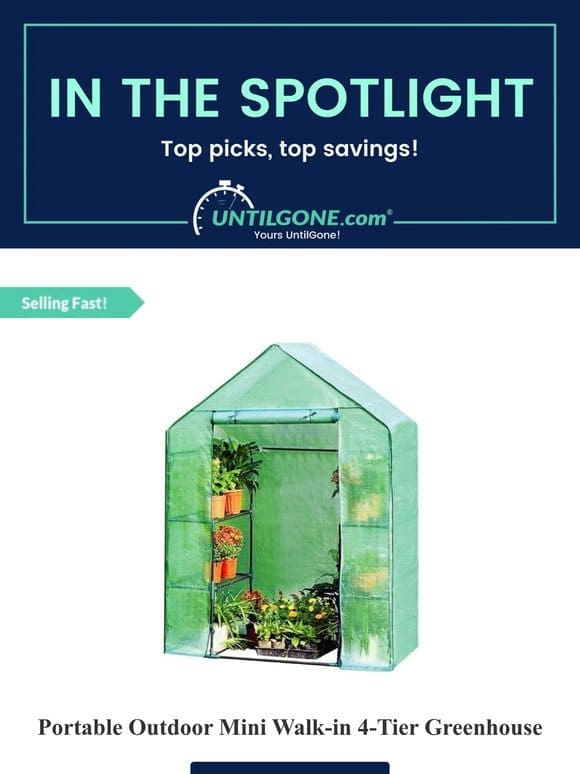 In The Spotlight – 57% OFF Portable Outdoor Mini Walk-in 4-Tier Greenhouse