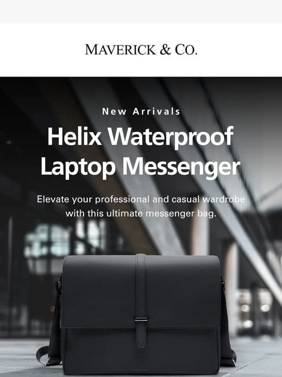 Introducing Helix Waterproof Laptop Messenger