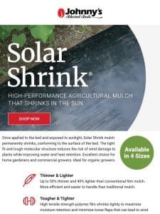Introducing Solar Shrink Mulch