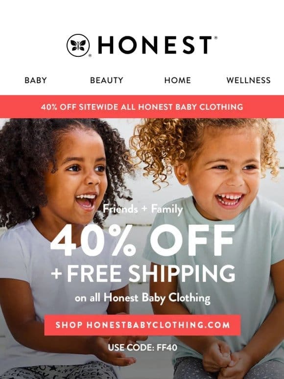 It’s Honest Baby Clothing’s Friends & Family Sale!