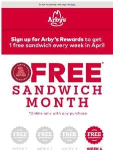 It’s the last week of Free Sandwich Month