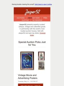 Jasper52 | This Week in Memorabilia & Vintage Posters