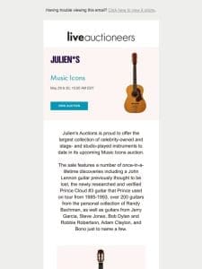 Julien’s Auctions | Music Icons
