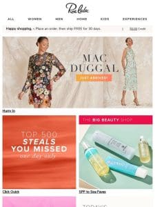 Just Arrived! Mac Duggal ? Top 500 Steals You Missed for One Day