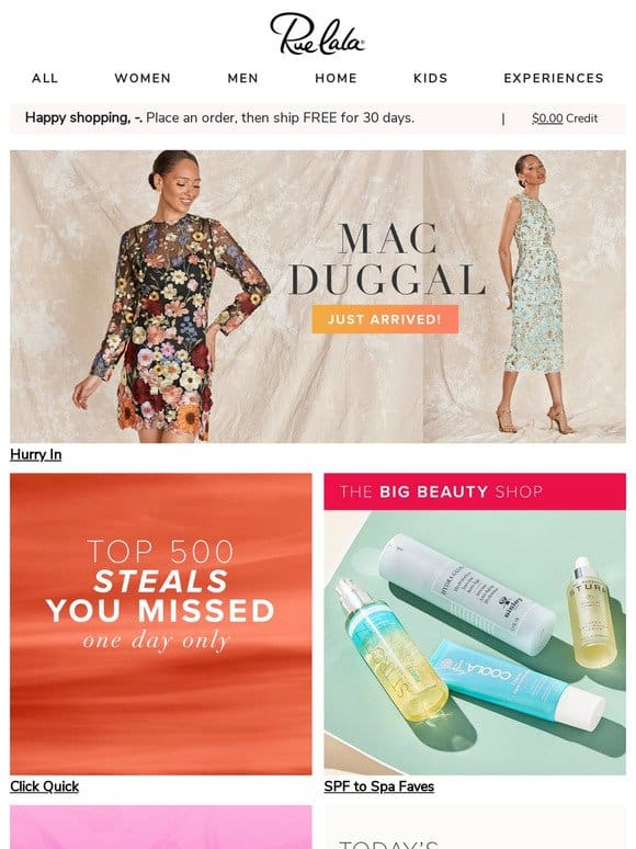 Just Arrived! Mac Duggal ? Top 500 Steals You Missed for One Day