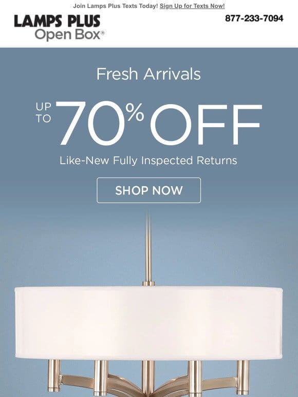 Just Dropped! Up to 70% Off Like-New Returns