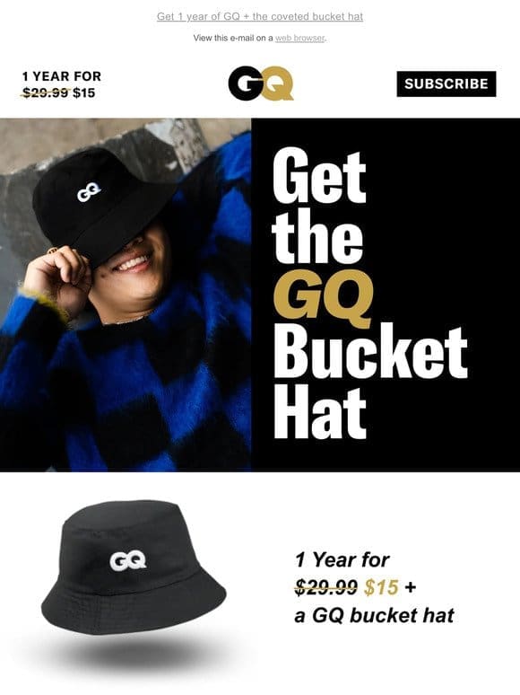 Just In: Get the GQ Bucket Hat