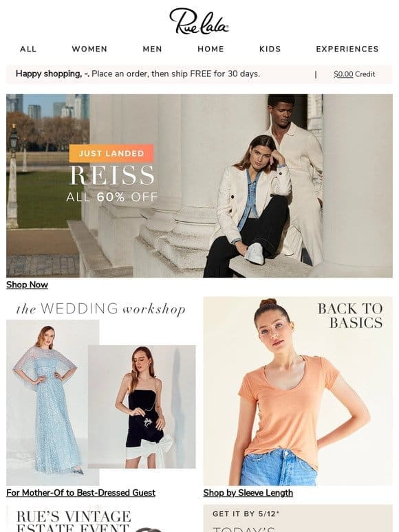 Just Landed! Reiss All 60% Off ? The Wedding Workshop