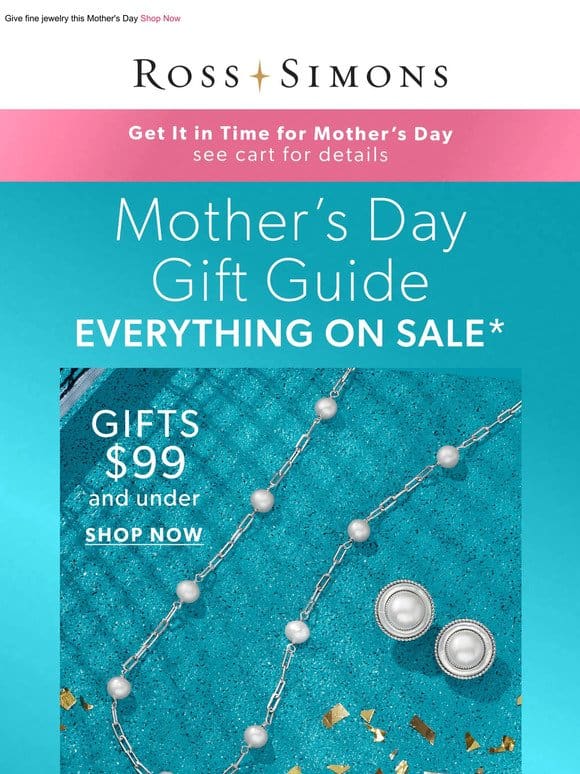 Just a few days left to shop for Mom! Open for perfect gifts at perfect prices >>