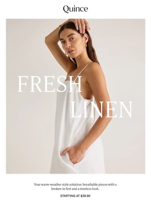Just dropped: a ton of new linen styles