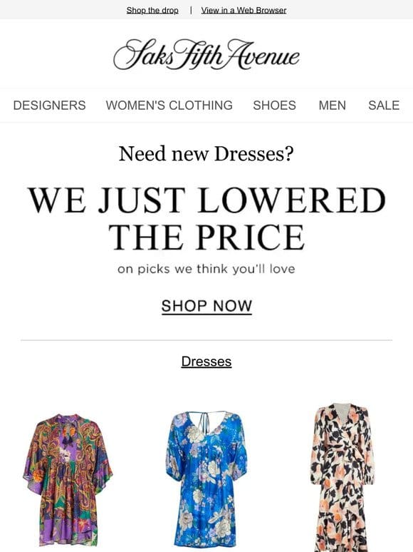 Just for you – Dresses and more have a new low price