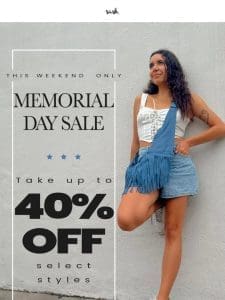 Just for you! Up to 40% off on red， white and blue!