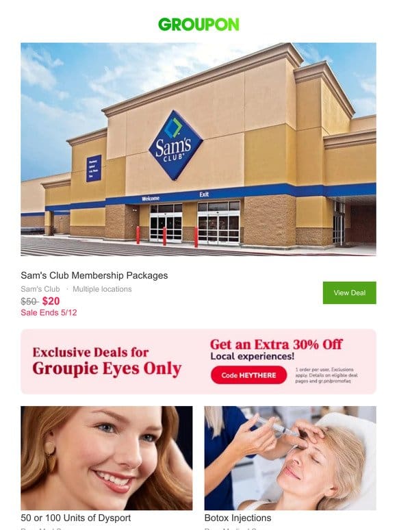 Just in time for Mother’s Day an EXTRA $5 off a Sam’s Club Membership!