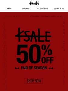 ++ KSALE 50% OFF STARTS NOW ++