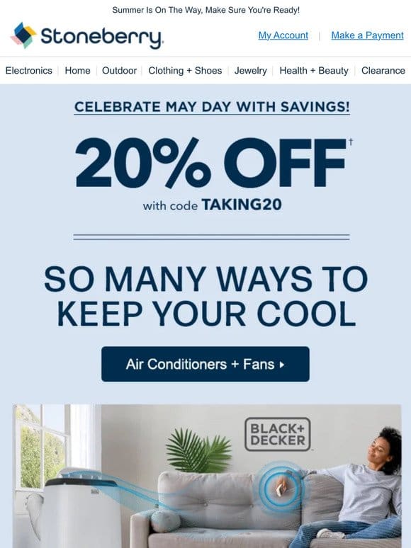 Keep Your Cool With 20% Off AC & Fans