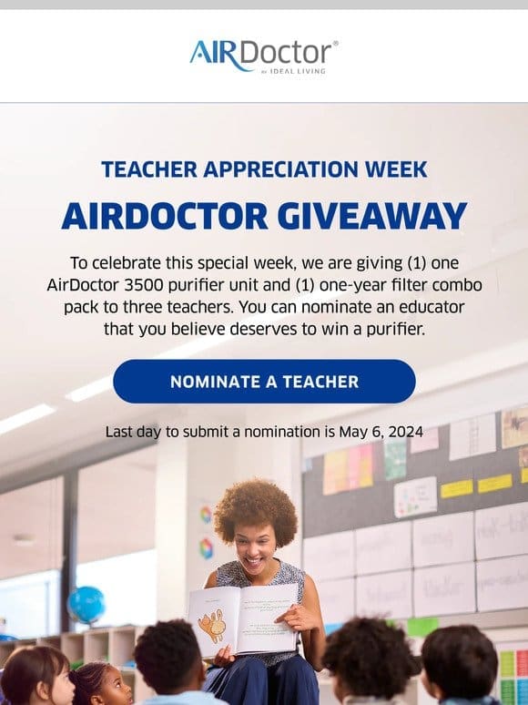 Know a great educator? Nominate them to win!