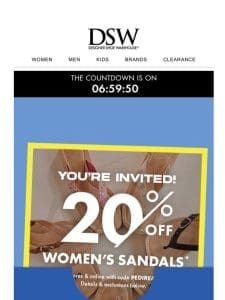 [LAST CALL] 20% off women’s sandals ends today!