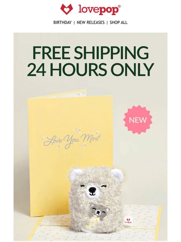 LAST DAY FOR FREE SHIPPING