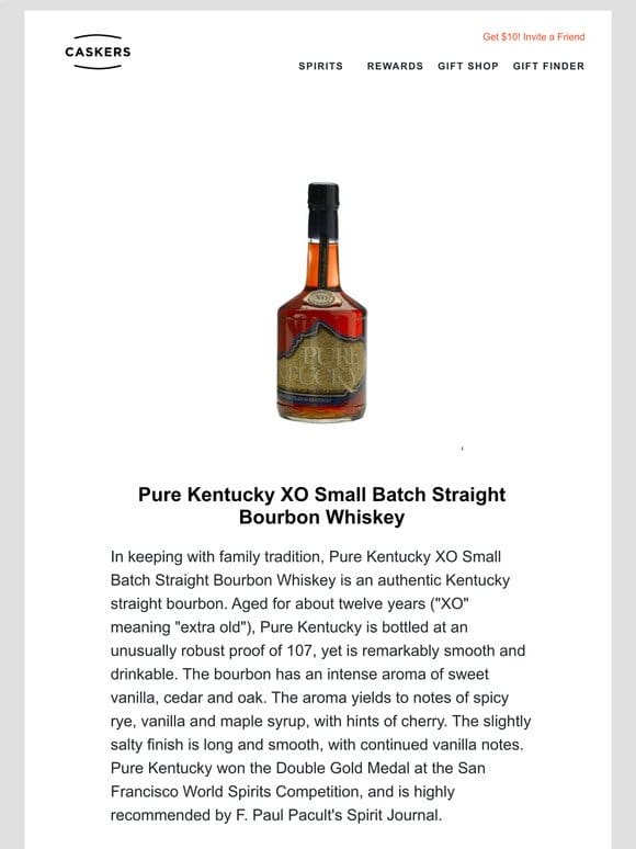 LIMITED SUPPLY: Pure Kentucky XO Small Batch Straight Bourbon Whiskey
